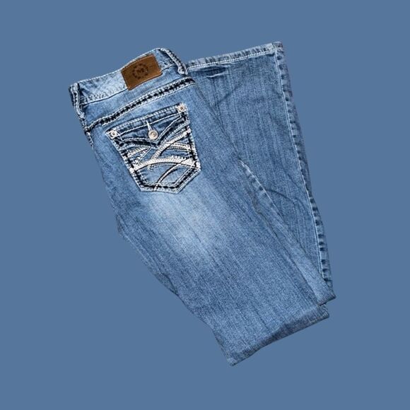 Maurice’s Embellished Mid Rise Jeans Size 5/6 31x31 #9 - Picture 6 of 6